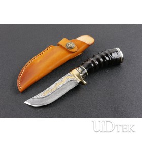 Collection Damascus flying golding dragon hunting knife (limited edition) UD405112